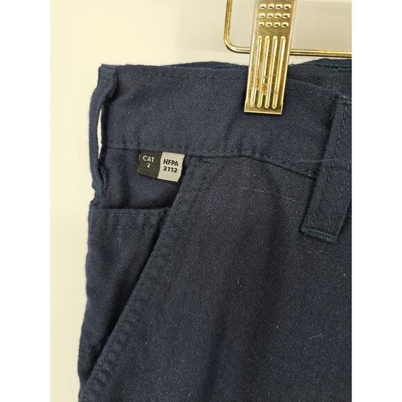 Carhartt Mens Size 36x32 CCat 2 NFPA Work Pants Navy Blue - Picture 3 of 6